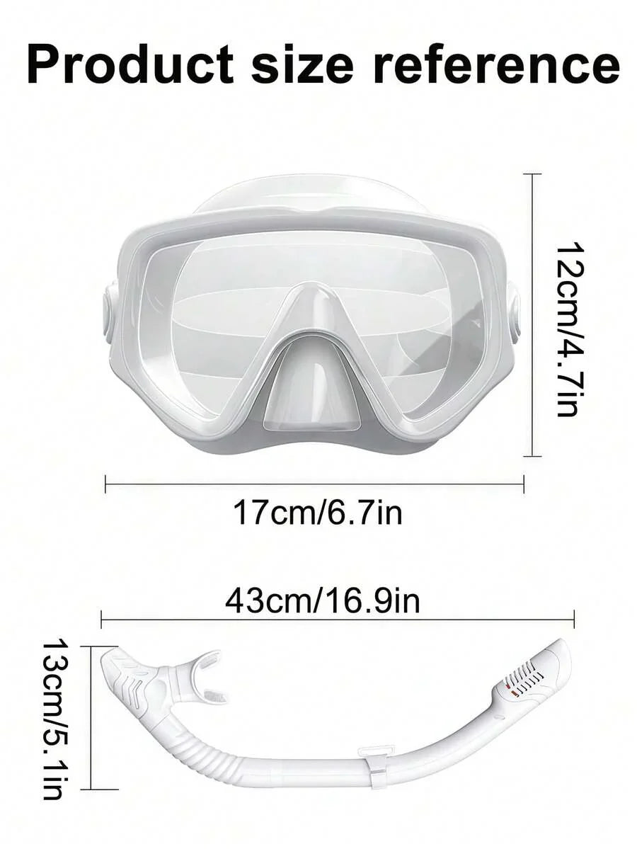 1 Set Of 5 Color Options Snorkel Mask   Snorkel Tube