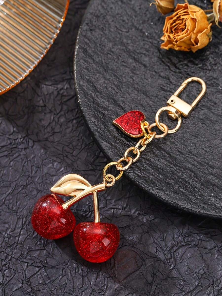1pc Unique Shiny Cherry Shaped Pendant
