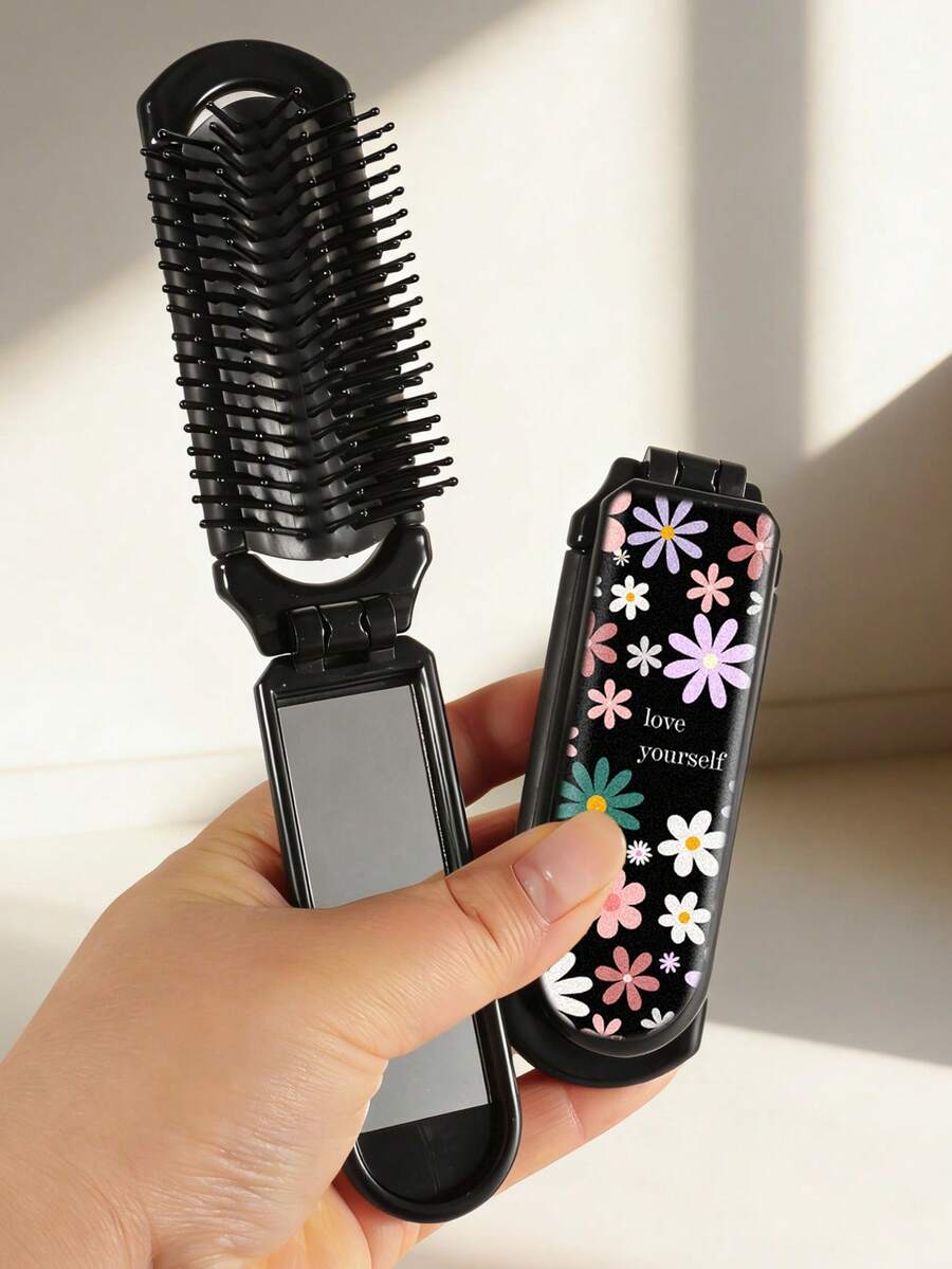 X Milania 1pc Foldable Comb - Cream Color