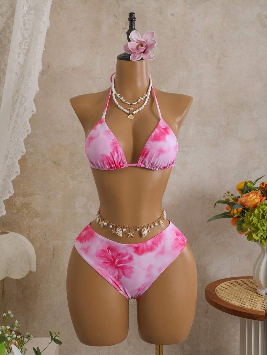 Tie Side Bikini 3-Piece Swimwear For Women