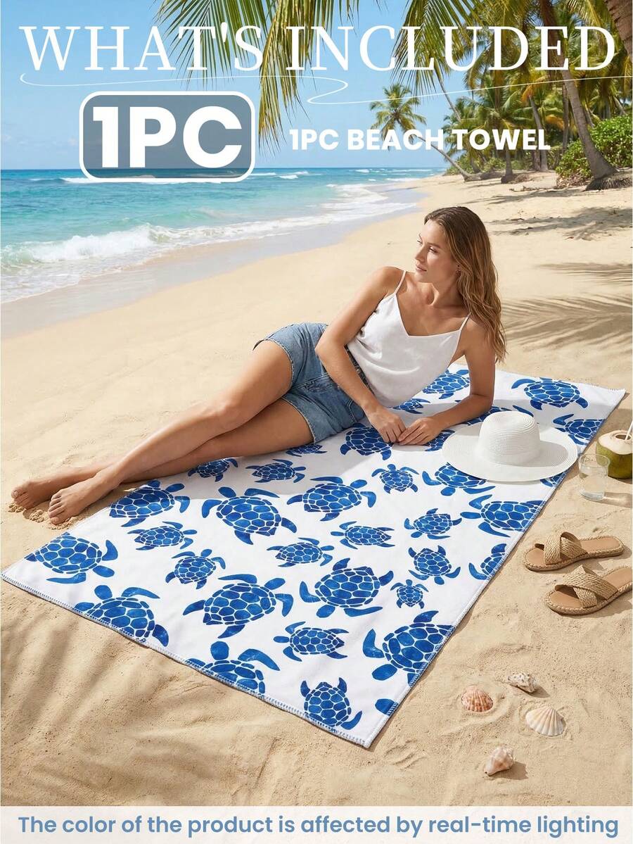 Printed Beach Towel, Flamingo Pattern Swimwear