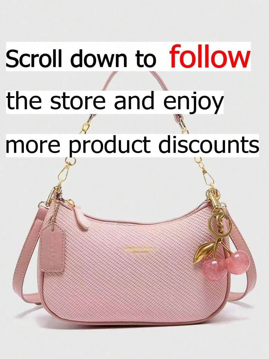 White Ladies' Shoulder Bag Made Of PU Material