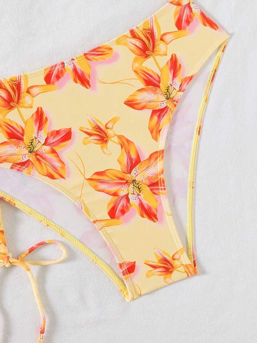 Tie Side Bikini 3-Piece Swimwear For Women