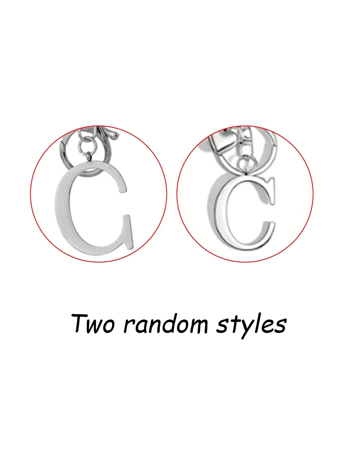 Elegant Metal Heart-Shaped Letter Keychain