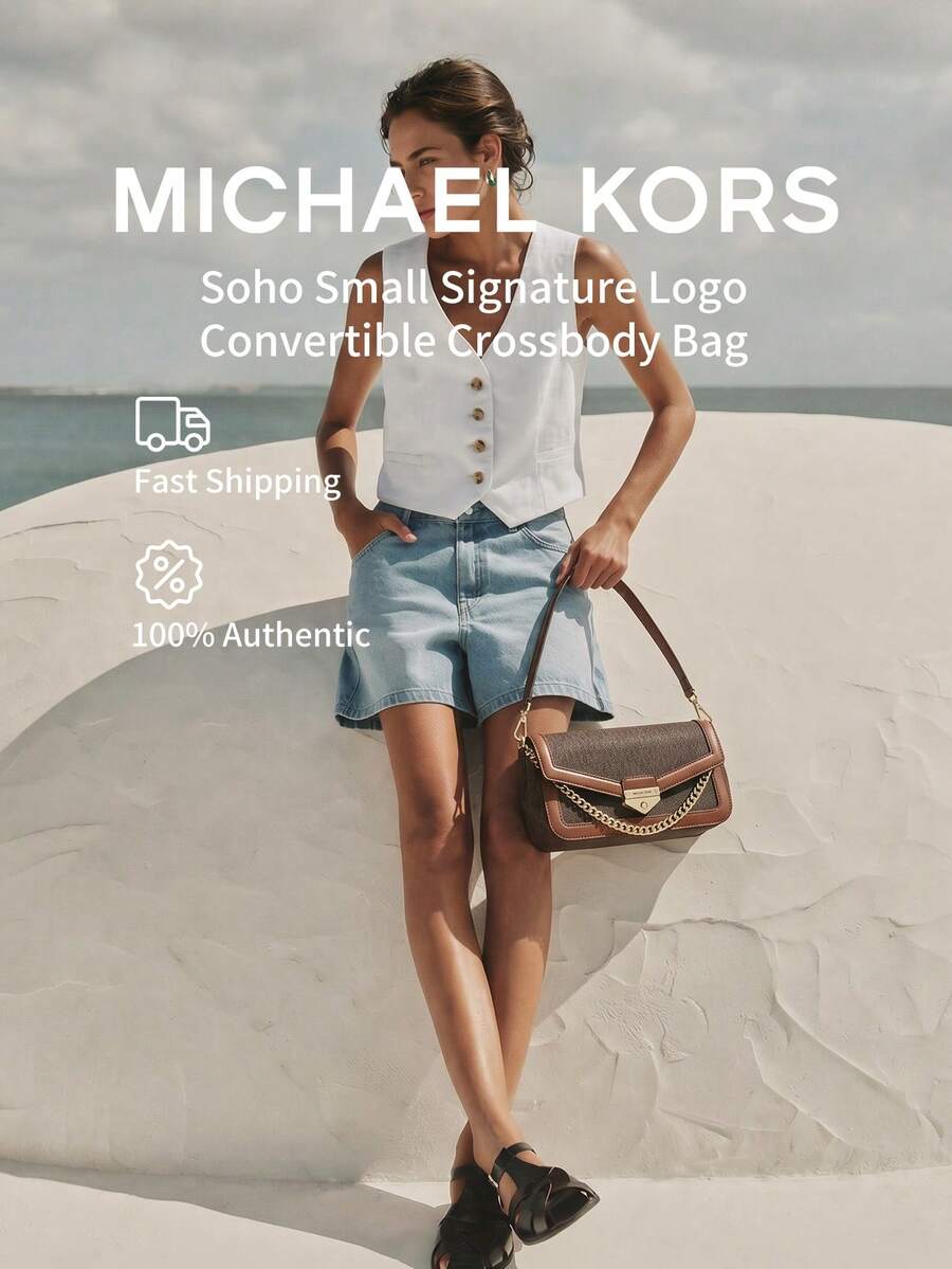 Michael Kors Soho Small Signature Logo Convertible Crossbody Bag