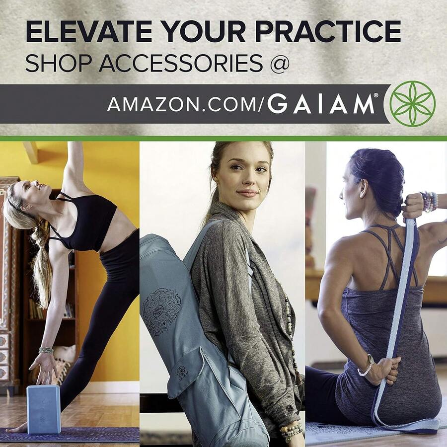 Gaiam Print Yoga Mat, Non Slip Exercise & Fitness Mat