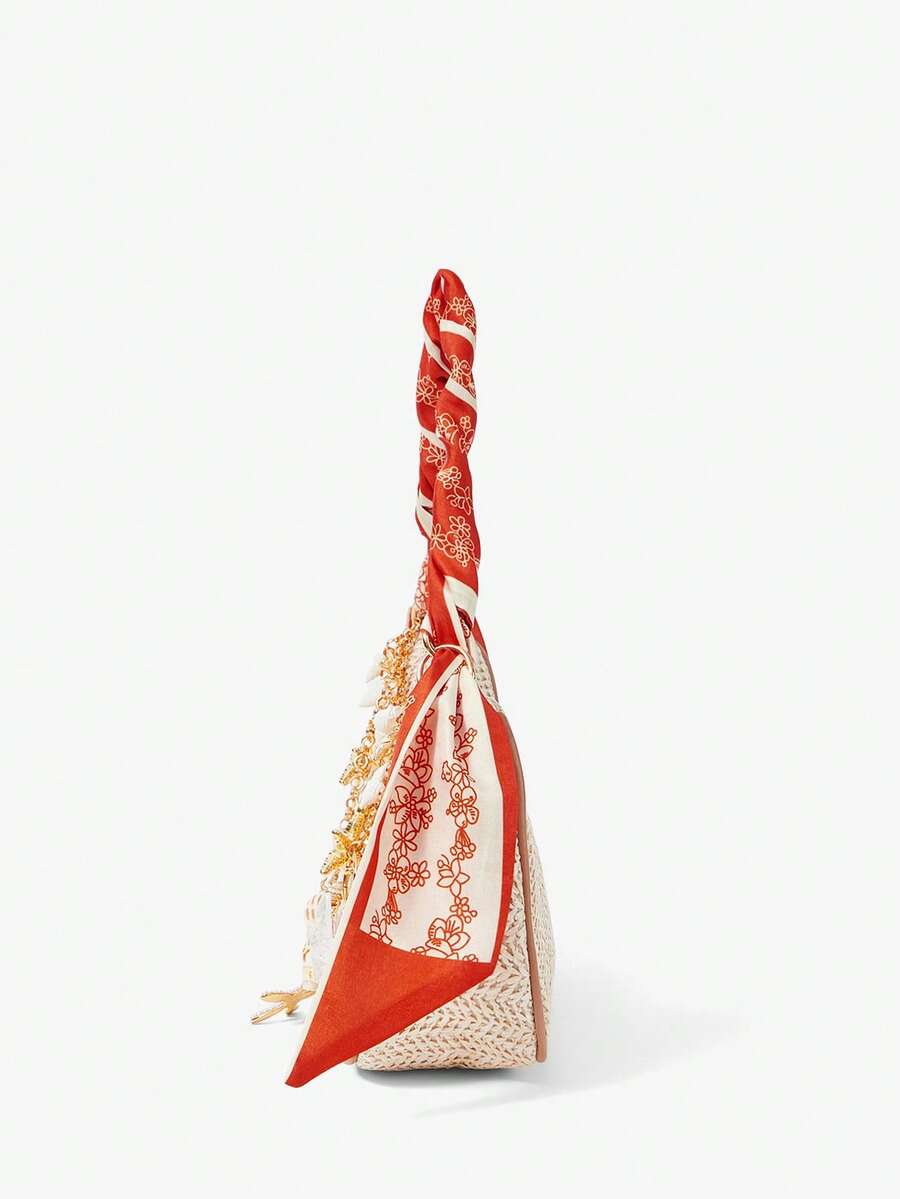 ROMWE Fairycore Summer Beach Starfish Series Woven Shoulder Bag