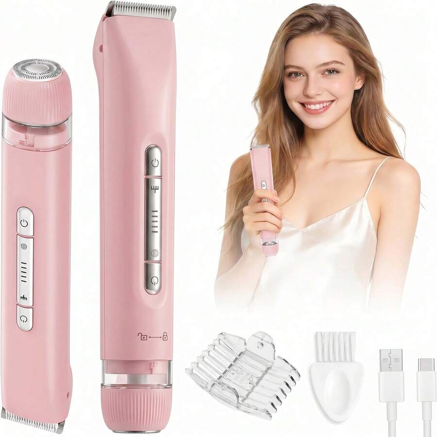2 In 1 Women Electric Razor & Bikini Trimmer
