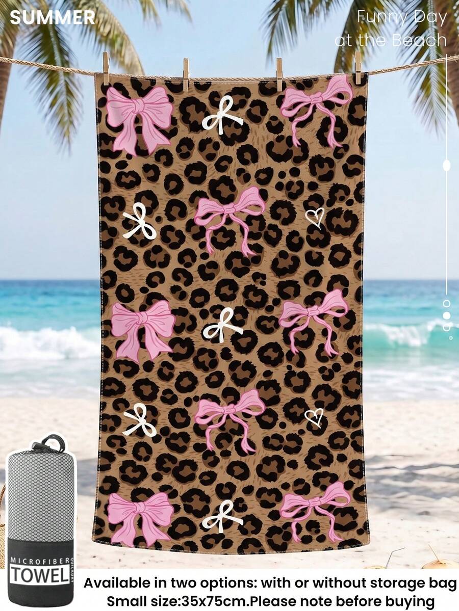 Blue Shell Print Beach Towel, Swimming Towel