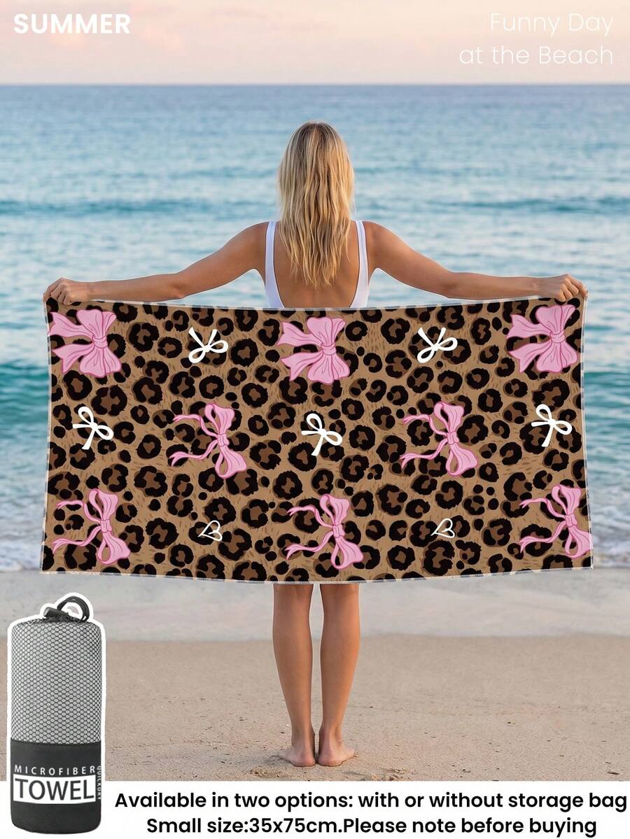 Blue Shell Print Beach Towel, Swimming Towel