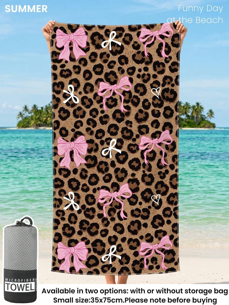 Blue Shell Print Beach Towel, Swimming Towel
