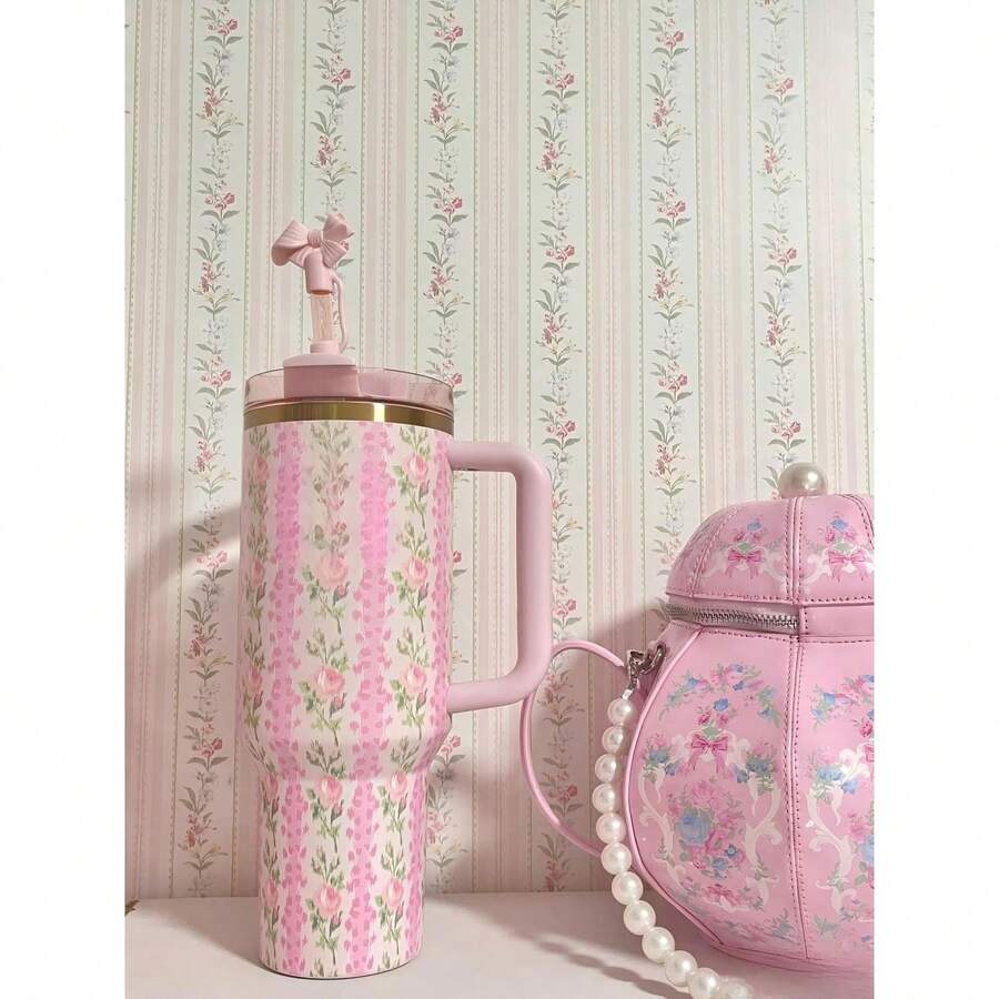Stanley 40oz Romantic Flowers Printed Tumbler