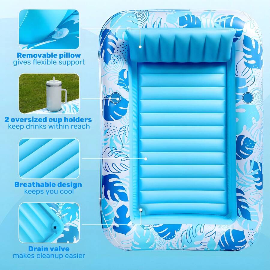 Water Hammock For Adults 4 In 1 Inflatable Pool Float