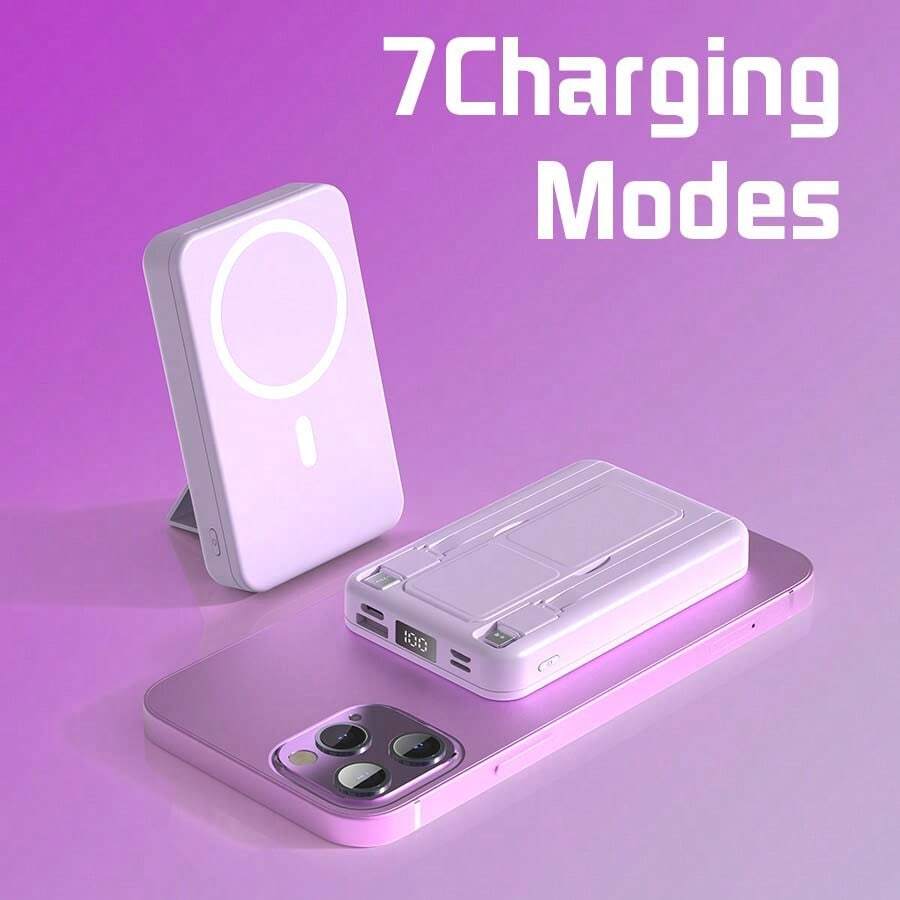 GAWFOLK Pink 10000mAh Power Bank With Stand
