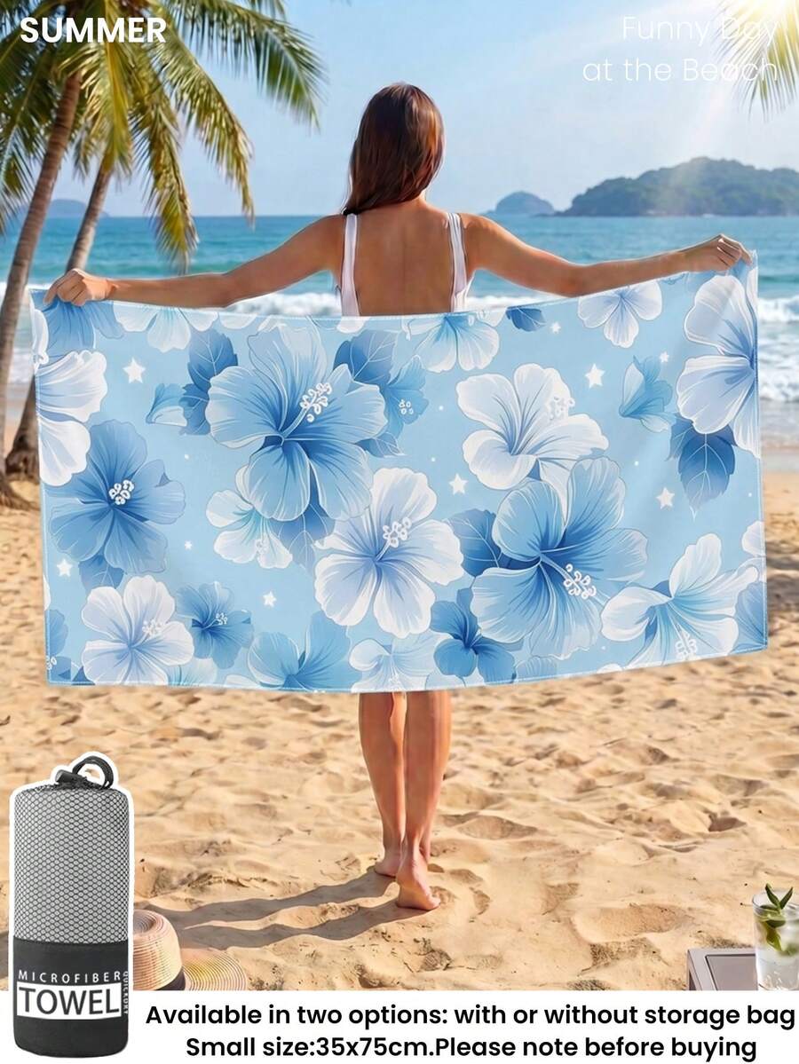 1pc Printed Beach Towel, Summer Fruit Pattern Swimwear