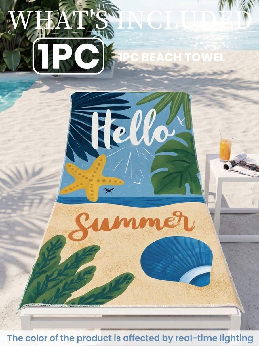 Printed Beach Towel, Flamingo Pattern Swimwear