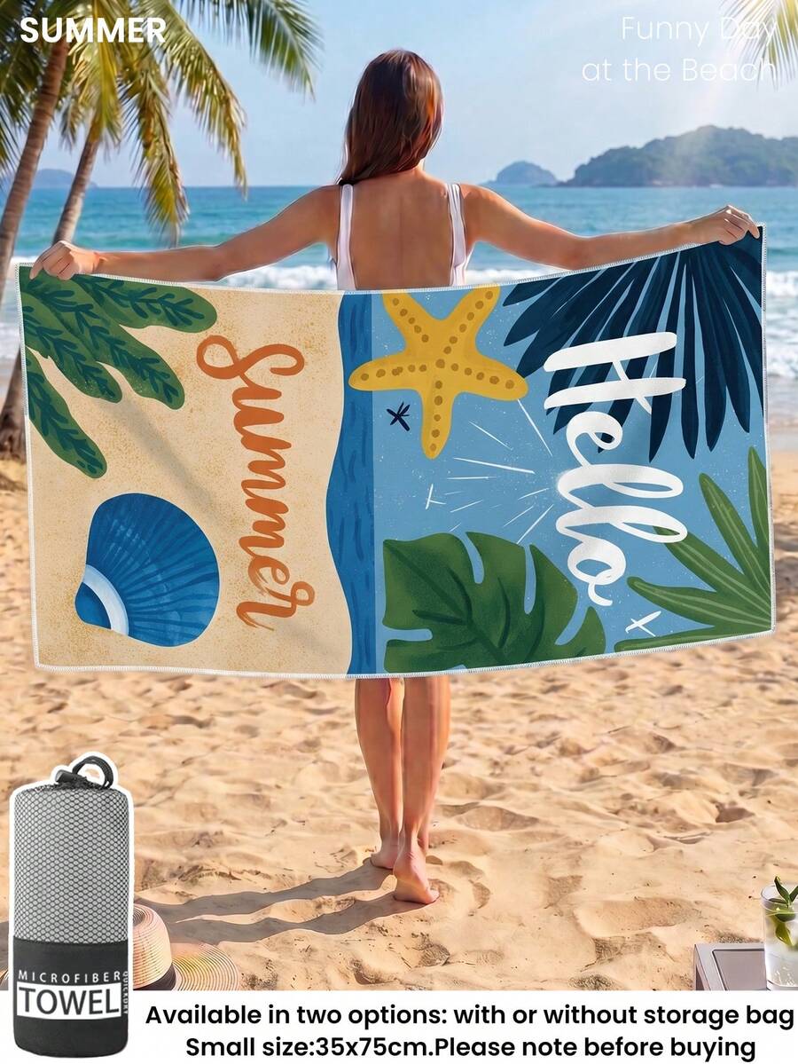 Printed Beach Towel, Flamingo Pattern Swimwear