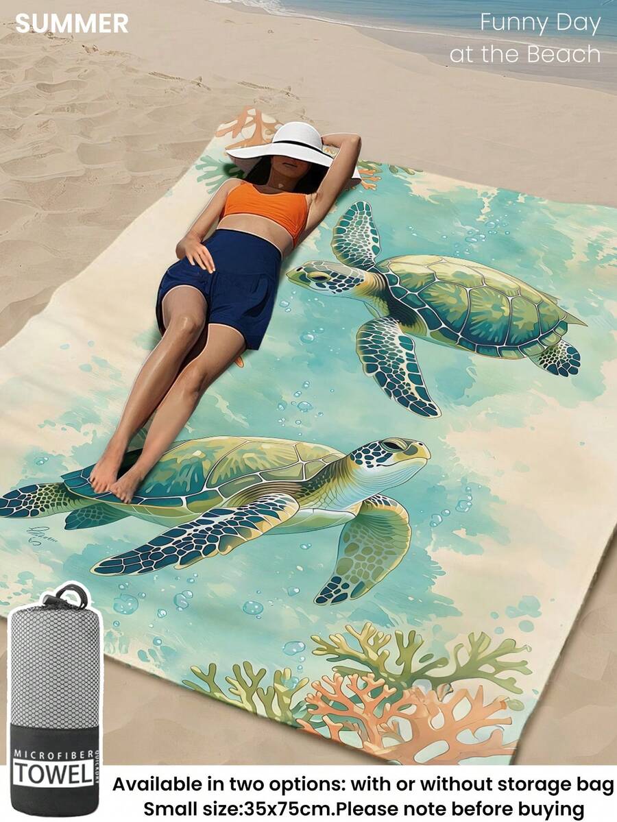 Printed Beach Towel, Flamingo Pattern Swimwear