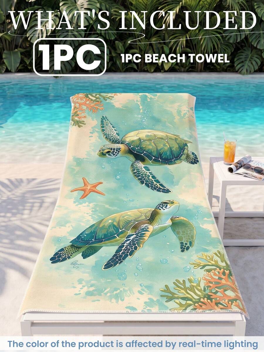 Printed Beach Towel, Flamingo Pattern Swimwear