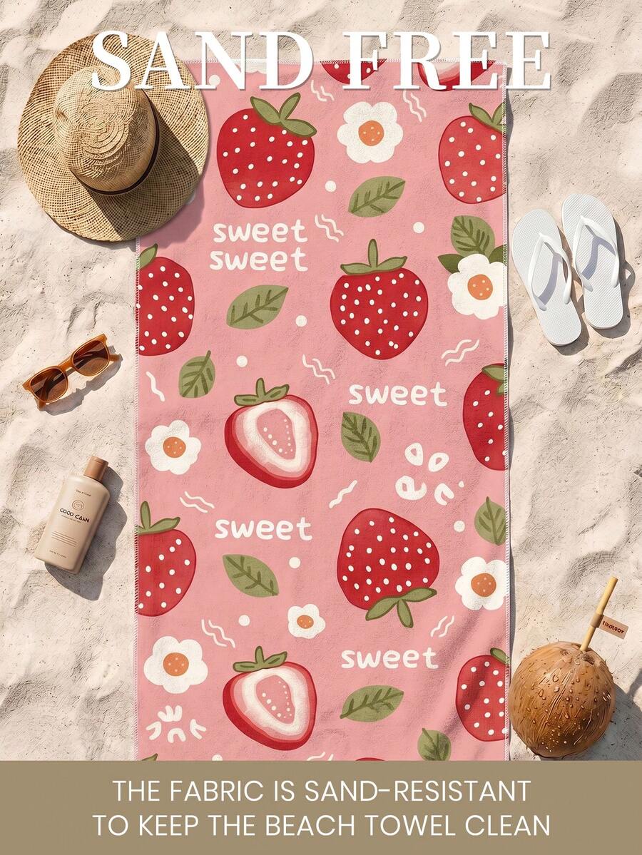 Printed Beach Towel, Flamingo Pattern Swimwear