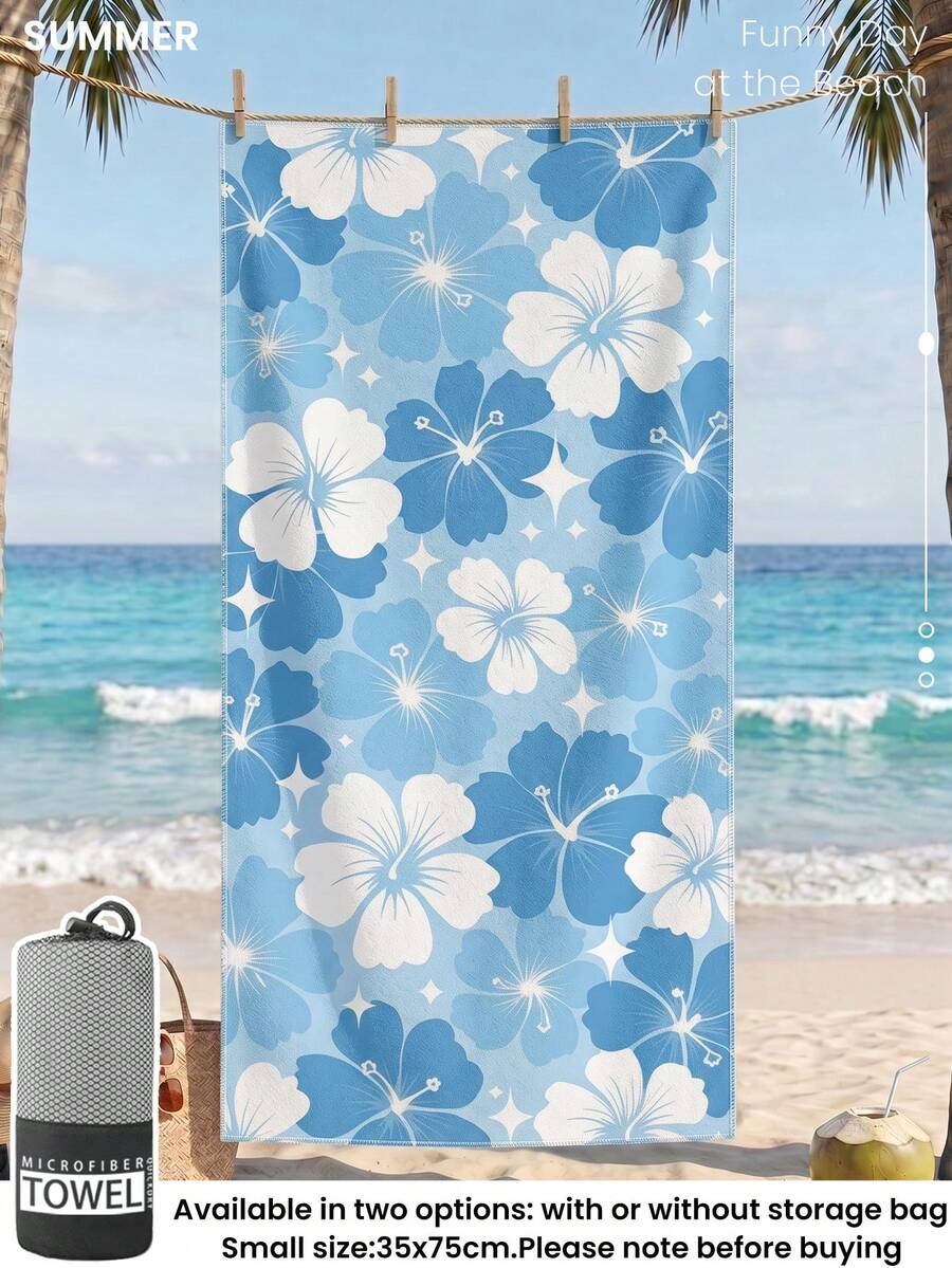 1pc Printed Beach Towel, Summer Fruit Pattern Swimwear