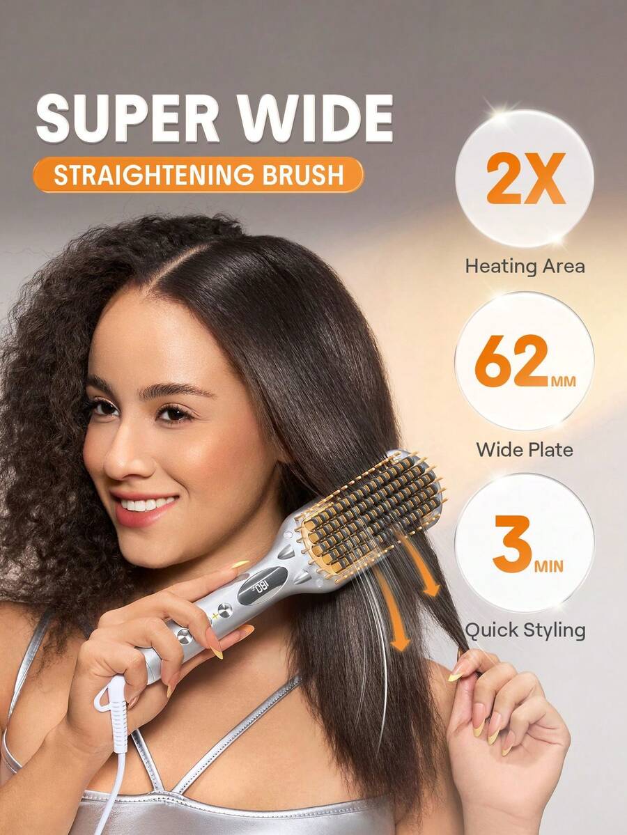 SHEGLAM HAIR Silver Yellow Sleek Chic Triple Grip Straightening