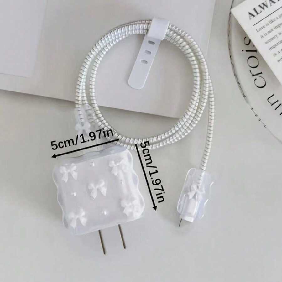 Pearl Design Charger Set, Includes Charging Cable Protector