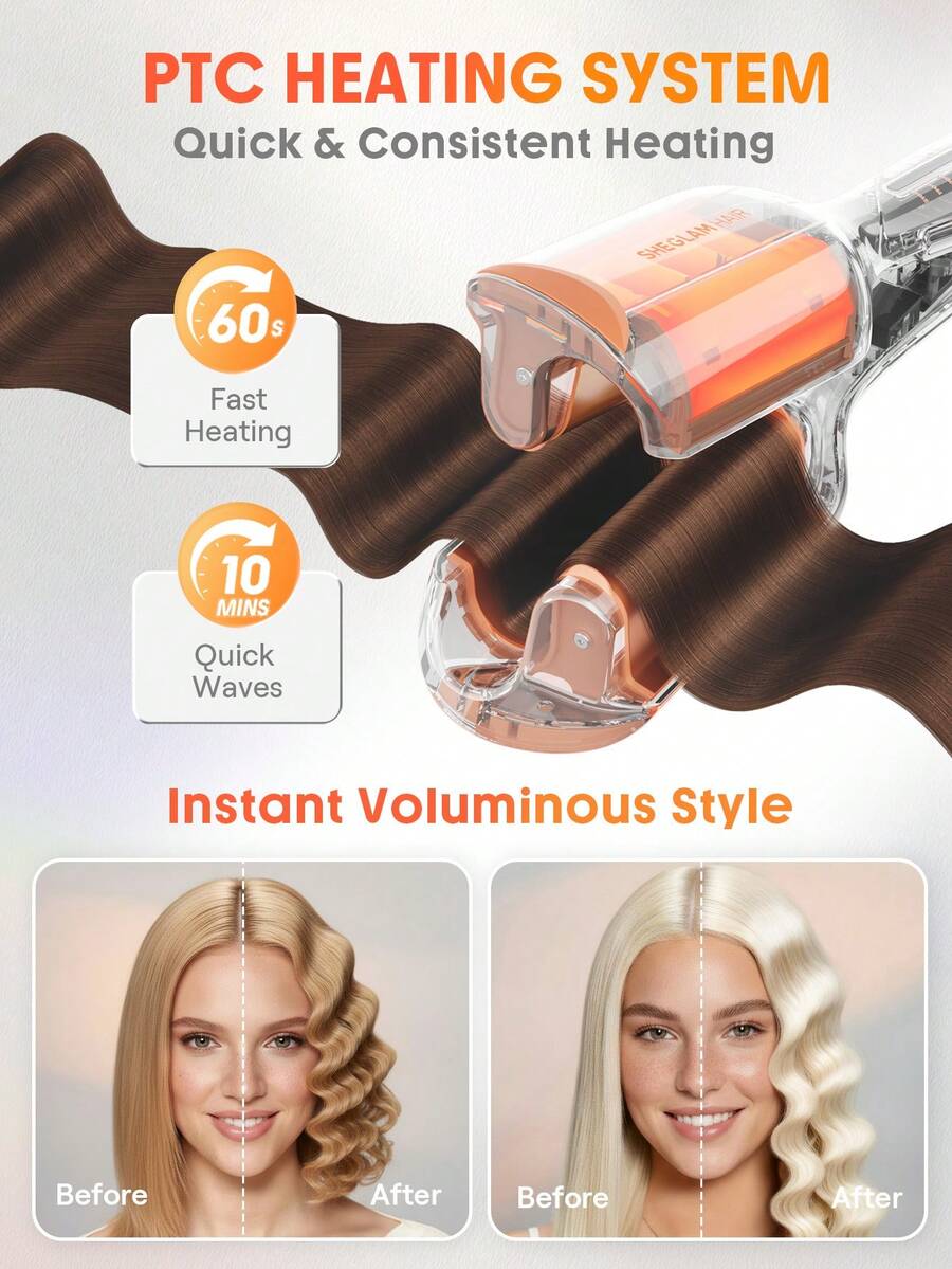 SHEGLAM HAIR Cupid's Charm Beach Babe Hair Waver