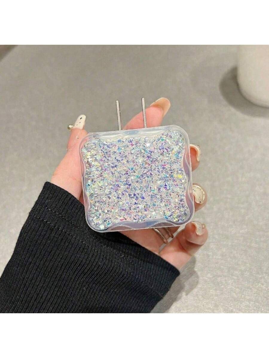 5pcs Glitter TPU Phone Charger Protective Covers