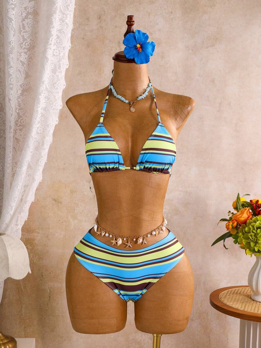 Tie Side Bikini 3-Piece Swimwear For Women