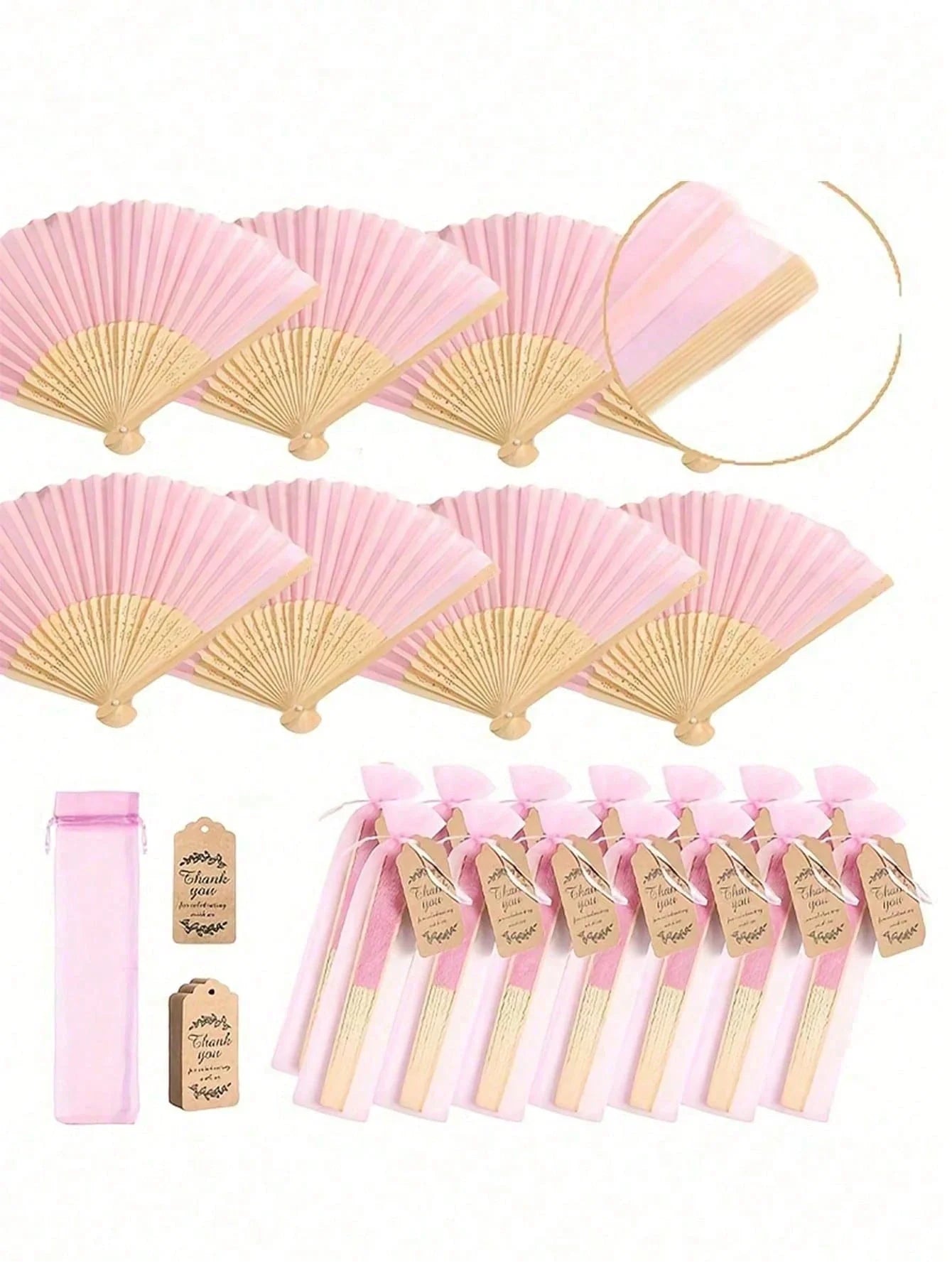 Elegant Wedding Folding Fan Set