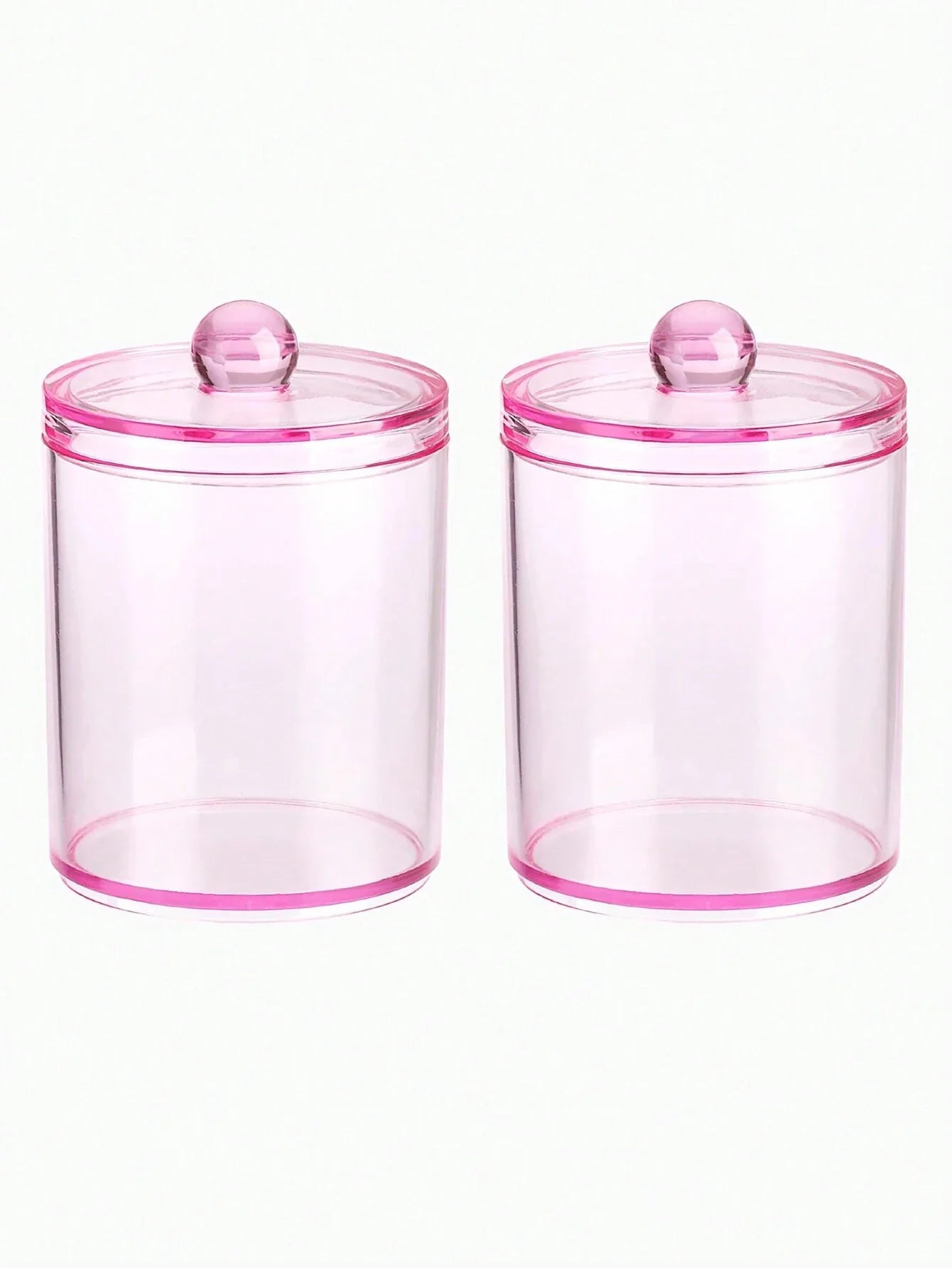 Clear Bathroom Storage Organizer Jars Set