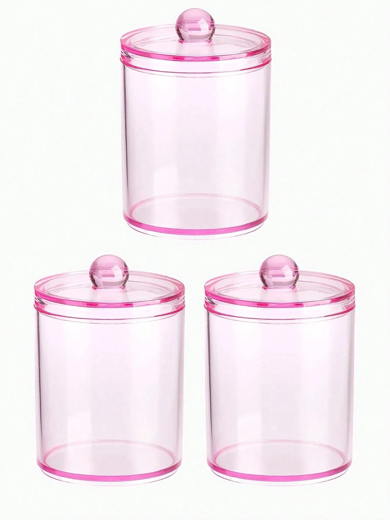 Clear Bathroom Storage Organizer Jars Set