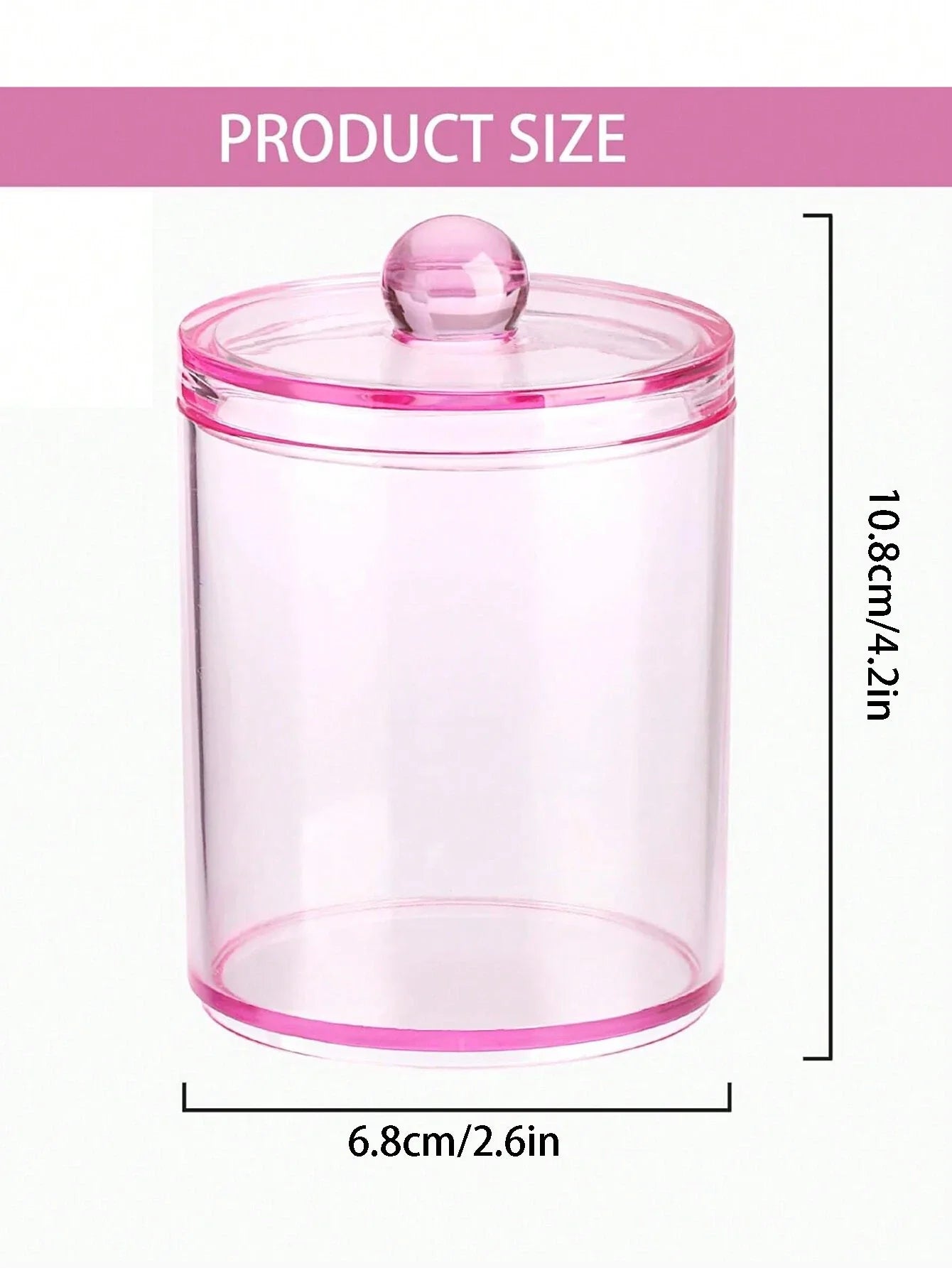 Clear Bathroom Storage Organizer Jars Set