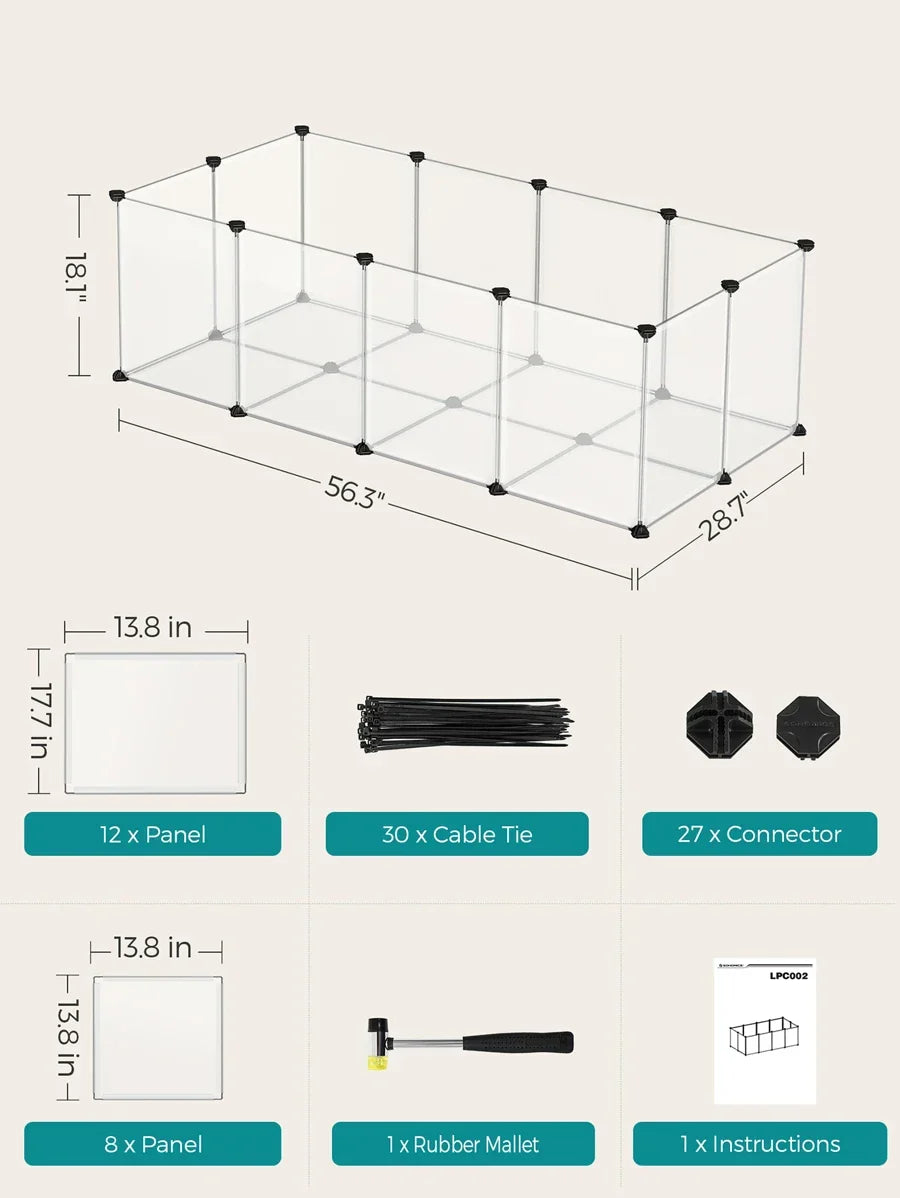 SONGMICS Pet Playpen With Floor