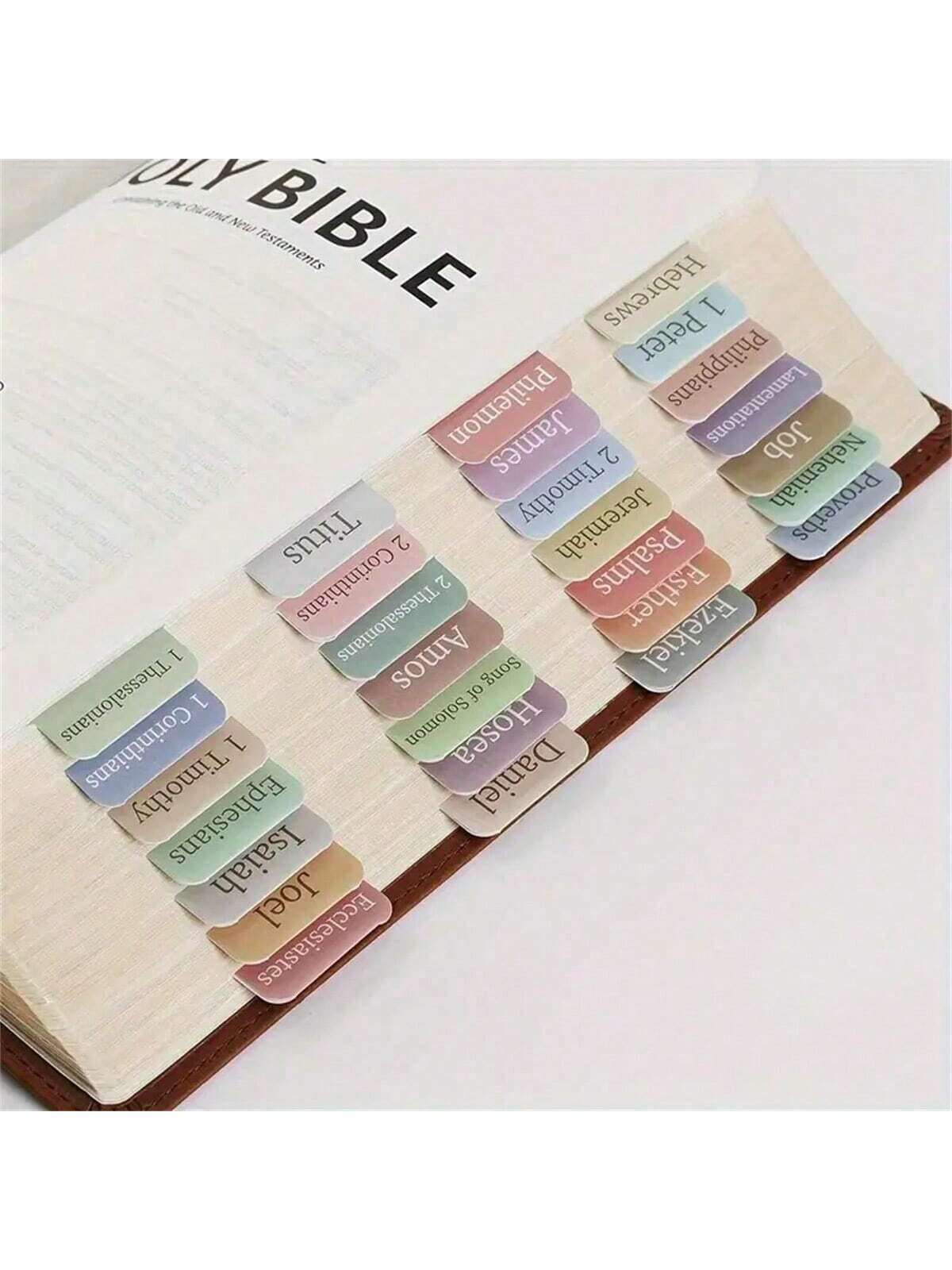 Boho Morandi Bible Tabs Organizer