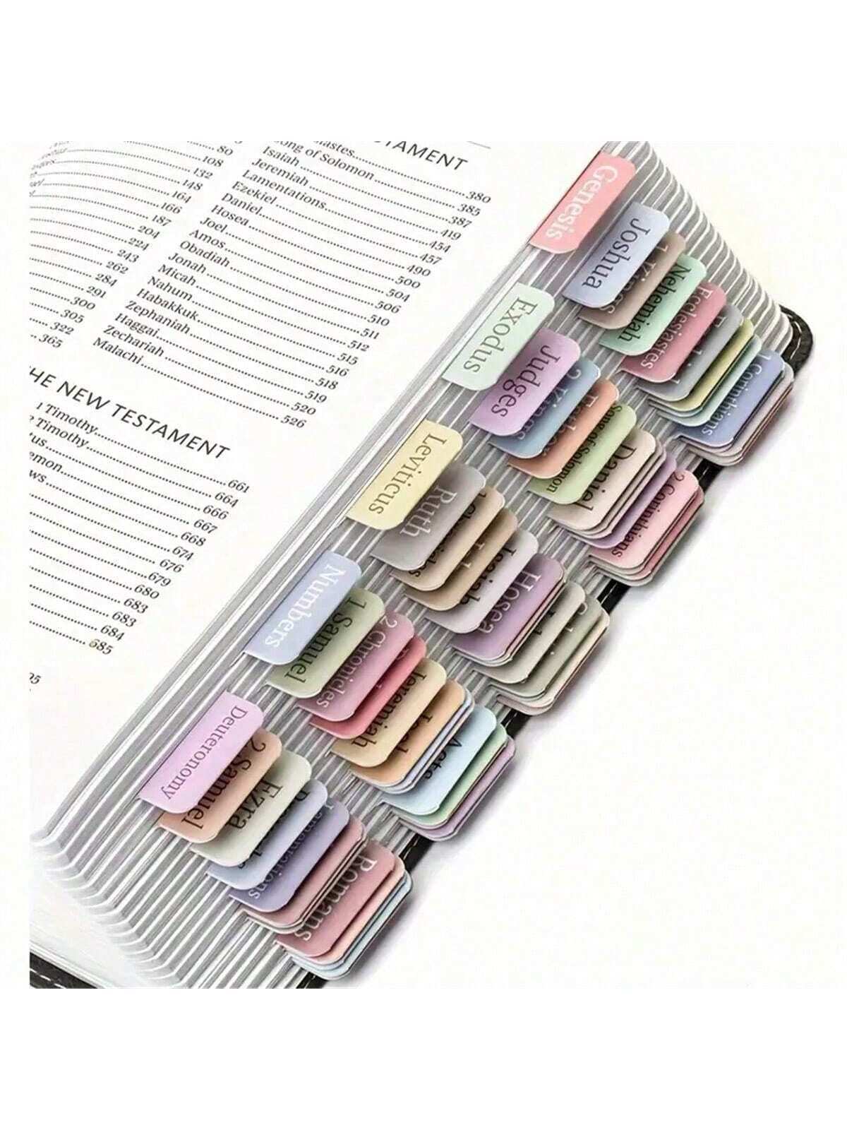 Boho Morandi Bible Tabs Organizer