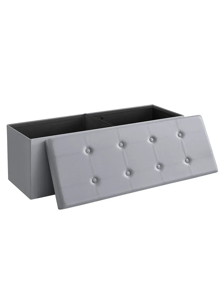 SONGMICS 43 Inches Folding Storage Ottoman Bench Storage