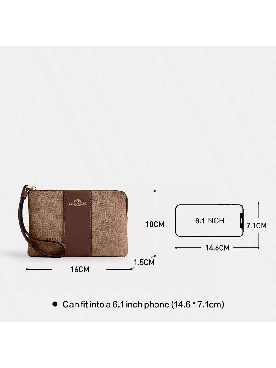 Coach Signature Zip Wristlet Wallet