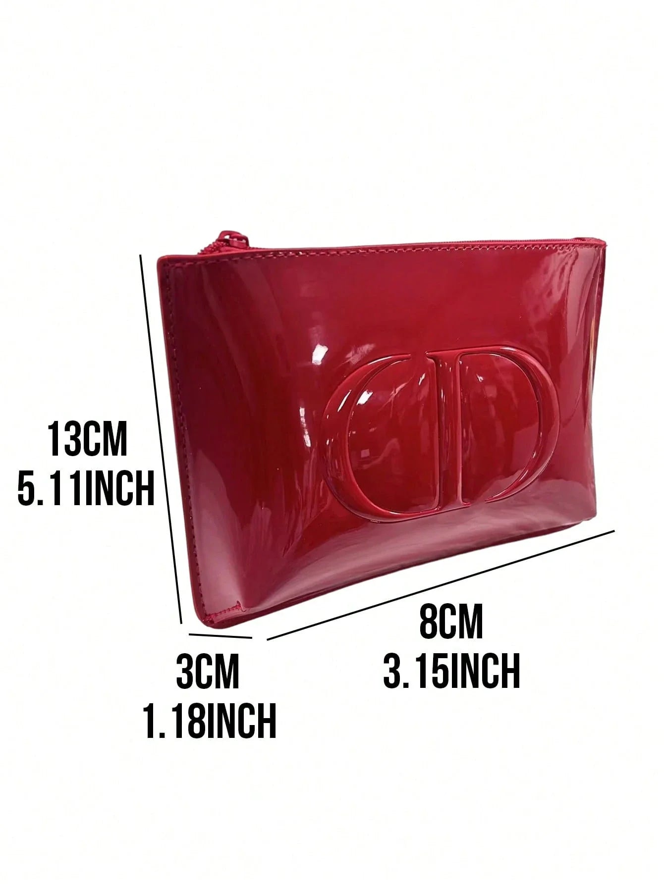 Dior Red Leather Makeup Bag