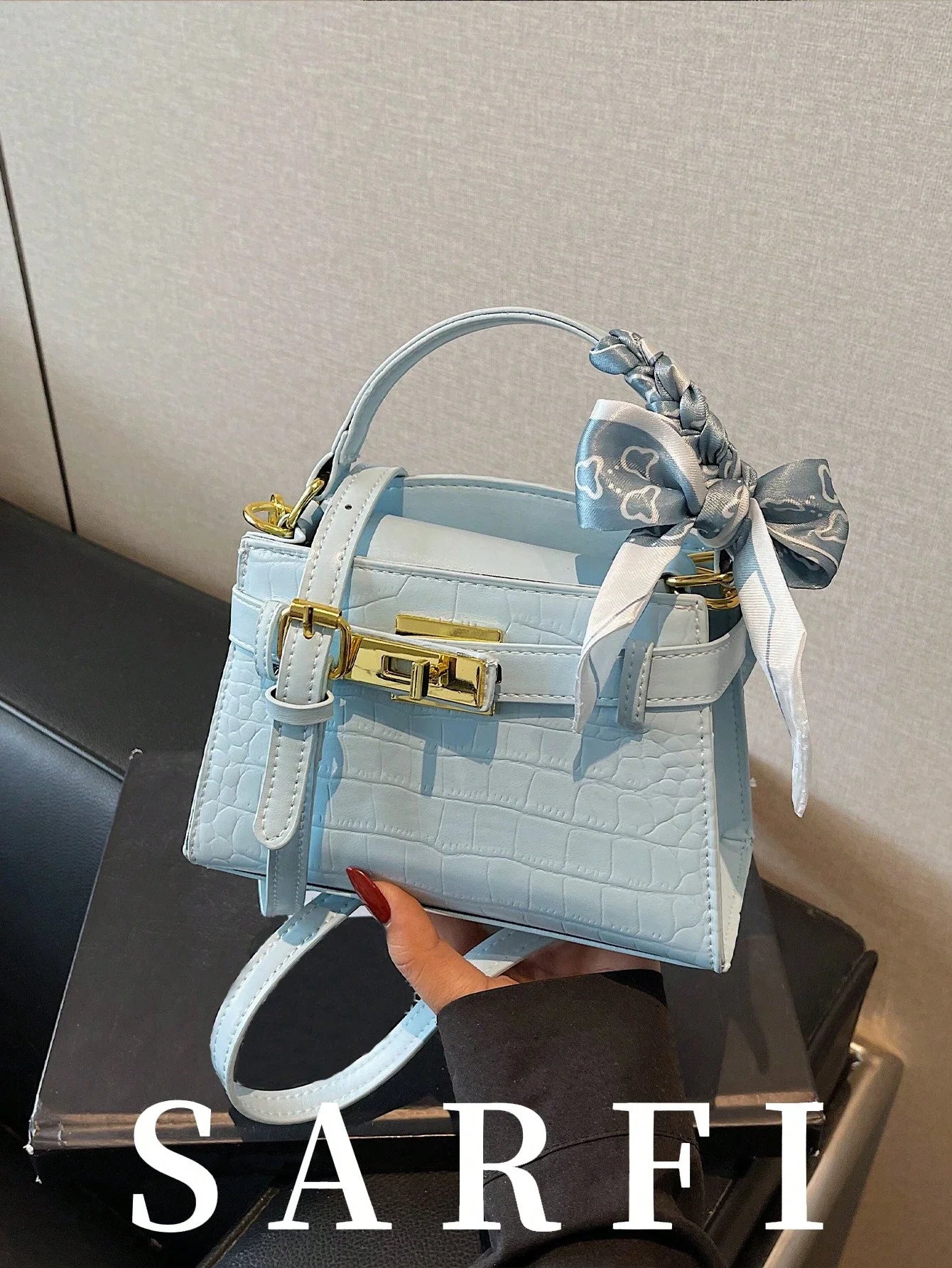 Luxury Crocodile Embossed Handbag Women