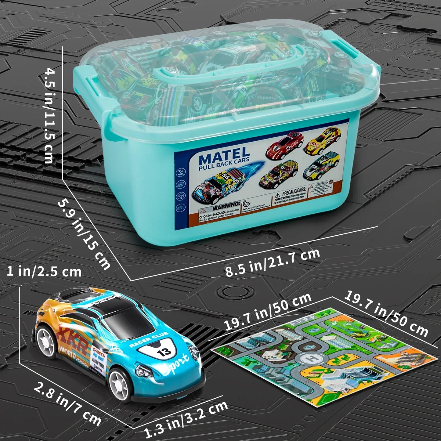 Pull Back Cars Toy Set