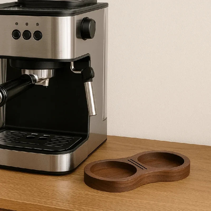 Walnut Wood Coffee Tamper Station