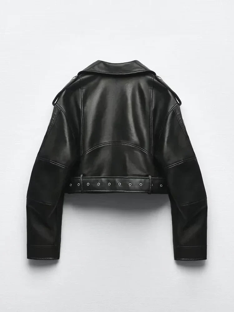Vintage Oversized Faux Leather Jacket