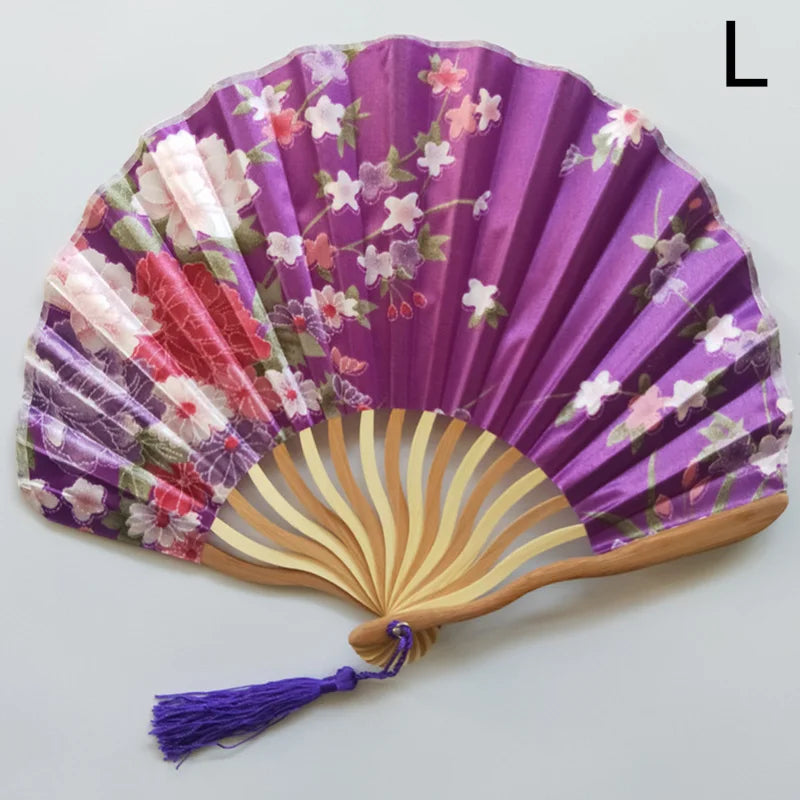 Vintage Silk Bamboo Folding Fan