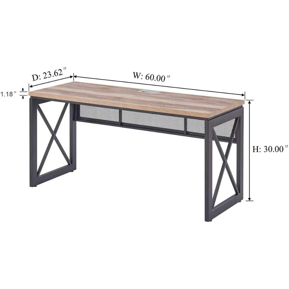 Farmhouse Industrial Computer Desk