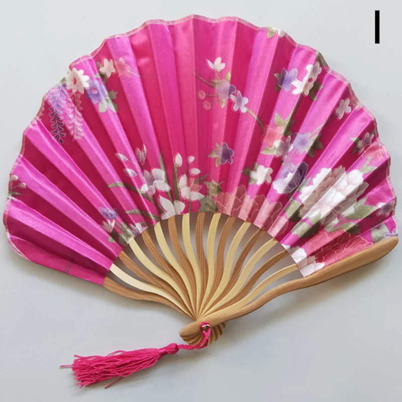 Vintage Silk Bamboo Folding Fan