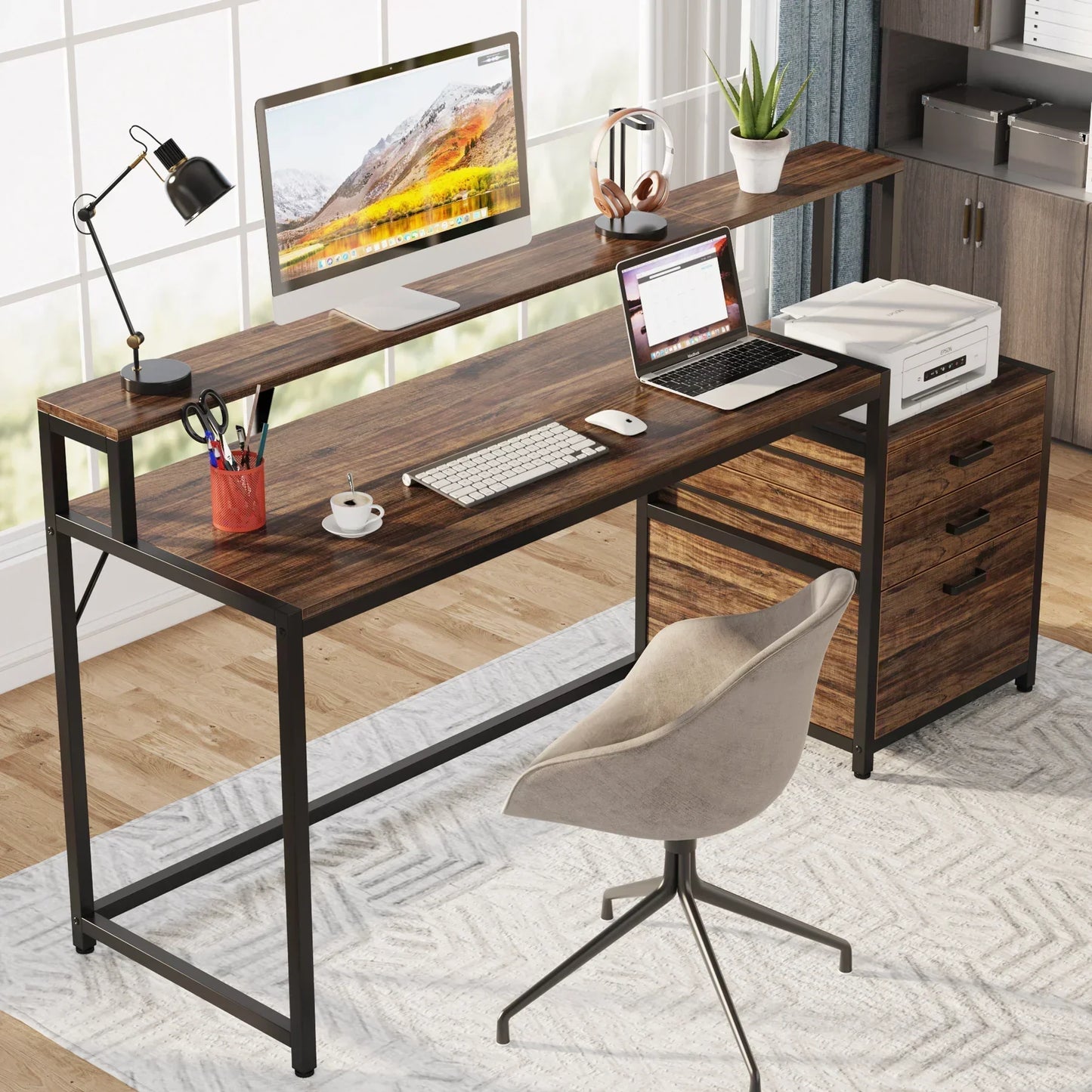 Tribesigns 63 Inch Computer Desk