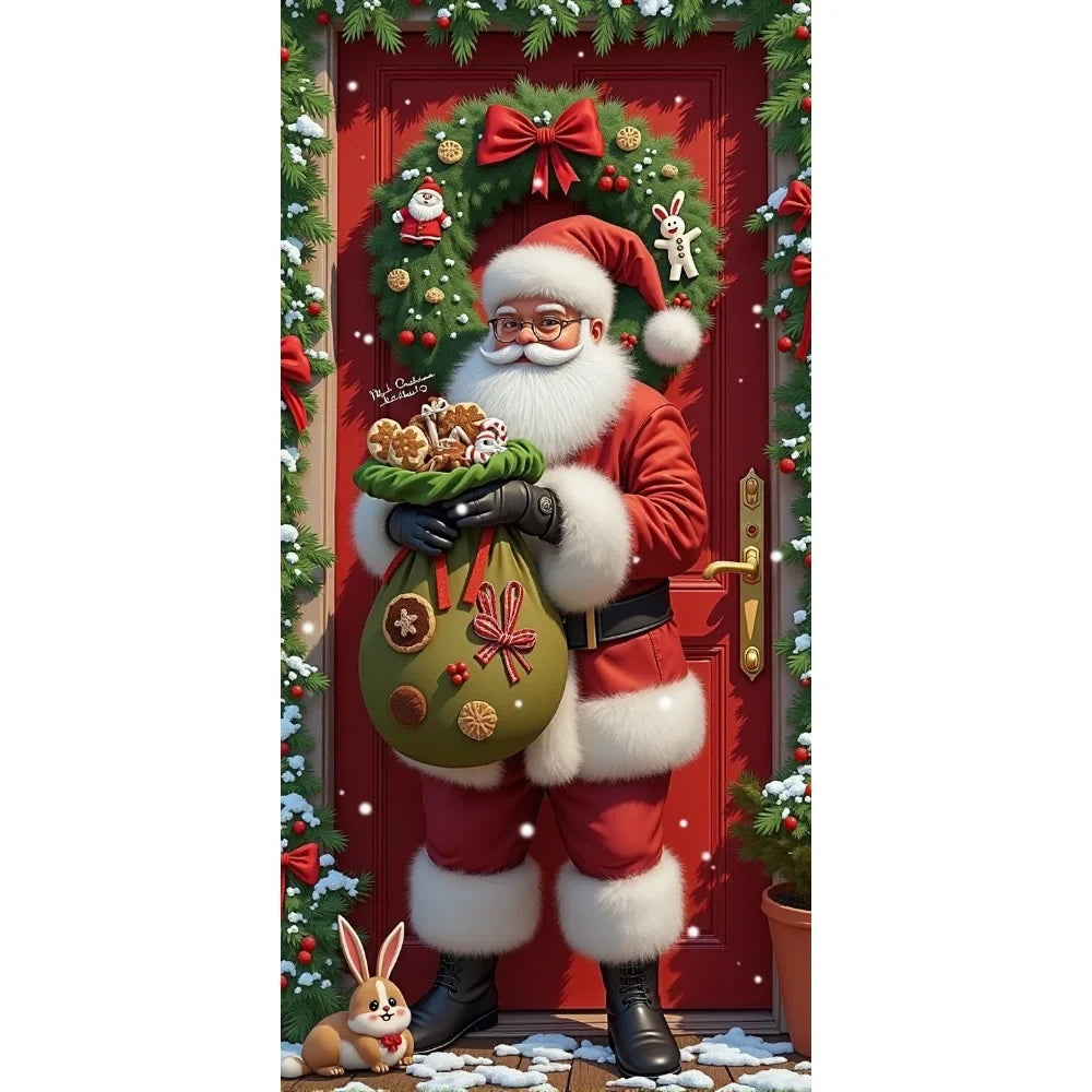 Santa Claus Christmas Door Cover
