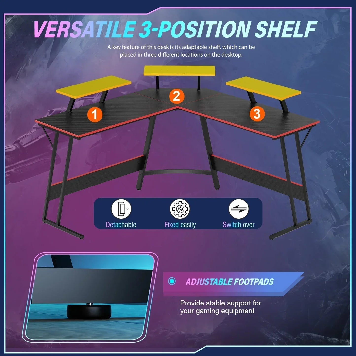 L Shaped Gaming Computer Desk